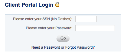 Link to password reset page
